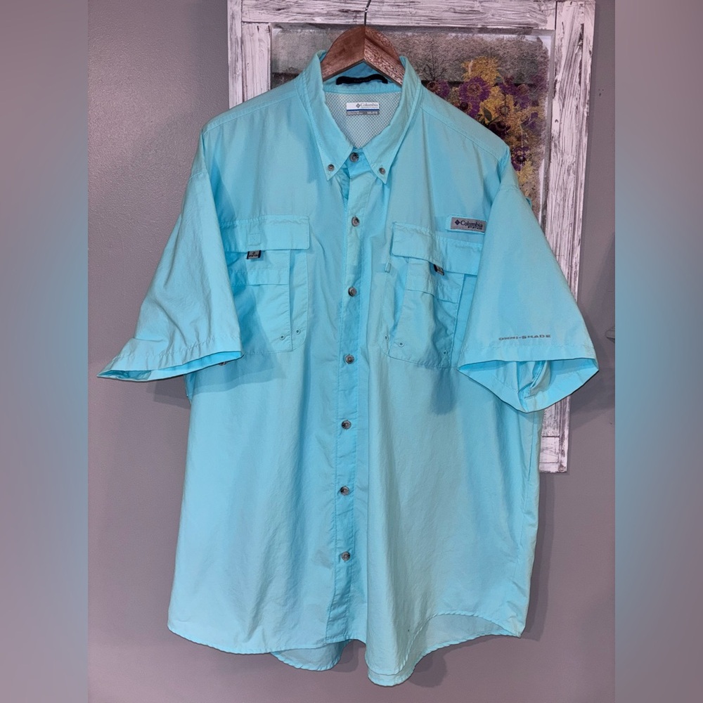 Columbia Bahama PFG Shirt Adult 2XL XXL Vented Omni-Shield Outdoors Excellent